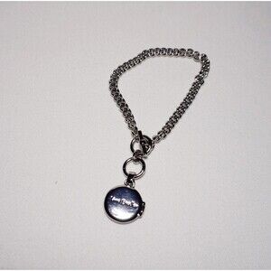 Vera Bradley Collect Moments Locket Toggle Bracelet Silver Tone